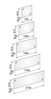 Зеркало для ванны Keuco Edition 11195003000 175 см